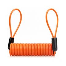 Câble de Rappel de Verrouillage 130CM moto vélo sécurité frein à disque serrure antivol sécurité ressort rappel vélo ressort (Orange)