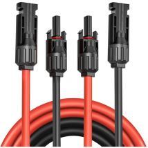 Cable d'extension pour panneau solaire,4mm2 1-20m,Cable d'Extension Solaire,Cable d'Extension photovoltaques,avec connecteurs MC-4,pour panneaux