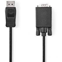 Nedis - Modèle du produit : Câble DisplayPort - vga DisplayPort Mâle - vga Mâle 2,0 m Noir