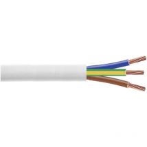Câble H05VV-F 3G2.5mm² blanc, couronne de 50m