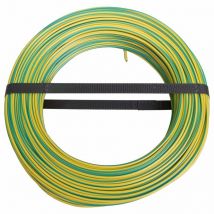 Cable eléctrico h07vu verde / amarillo, 1,5 mm² L.100 m Centrale Brico
