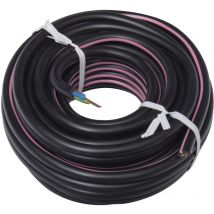 Cable de alimentación eléctrica U1000R2V 3G1,5 Negro - 10m