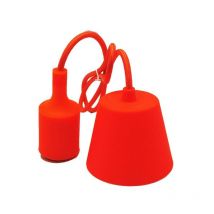 Portalámparas, cable y florón de silicona (12 colores) Naranja
