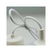 Portalámparas, cable y florón de silicona (12 colores) Blanco
