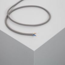 Câble Électrique Textile Gris 10 m