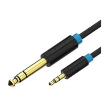 Cable de audio macho a macho de 3,5 mm a conector jack de 6,5 mm (1 m)