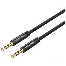 Cable Stereo bagbh/ Jack 3.5 Male - Jack 3.5 Male/ 2m/ Black - Vention