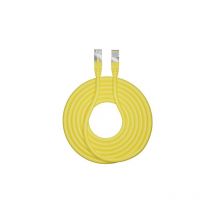 Câble Ethernet catégorie 6 F/UTP CAE Multimedia Connect, Jaune, 3m Avec connecteur, Résistant au Feu ( Prix pour 1 )