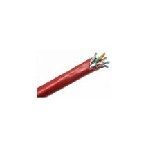 Câble Ethernet catégorie 6 u/ftp cae Multimedia Connect, Rouge, 100m pvc Sans terminaison, iec 60332-1 ( Prix pour Bobine de 100 Mètres )