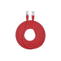 Câble Ethernet catégorie 6a s/ftp Cae Groupe Rouge, 1m lszh Avec connecteur Droit ( Prix pour Sachet de 5 )