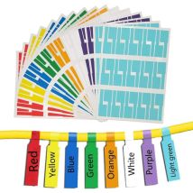 Cable Etiquette,Marquage Cable 480 étiquettes Autocollant étanche Résistant à la Déchirure Durable pour Marquer Identifier et Organiser le Fil