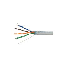 Câble FTP - Catégorie 5E - Bobine de 305 mètres - Revêtement couleur gris - Diamètre 5.5 mm - Compatible avec Baluns