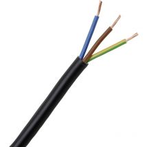 Kopp 152310848 Câble gainé H03VV-F 3 x 0.75 mm² noir 10 m