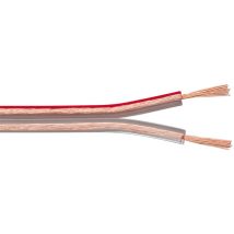 Wentronic - Câble De Haut-parleur Transparent, Rouleau De 10 M, Section De 2 X 1,5 Mm², Cu. Longueur De Câble 10 M