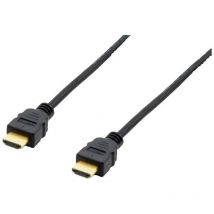 Equip - Câble de raccordement hdmi Fiche mâle hdmi-a 3.00 m noir 119351 4K uhd, contacts dorés Câble hdmi