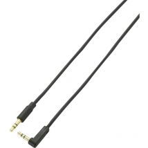 Speaka Professional - Câble de raccordement SP-7870060 Jack audio [1x Jack mâle 3.5 mm - 1x Jack mâle 3.5 mm] 1.00 m noir