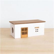 Csparkv - Cable Organizer Box Cable Storage Box Wooden Hidden Cable Protector Creative tv Computer Cable and Power Strip Storage Box Home Office Line