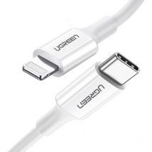Câble pour iPhone MFi USB-C - Lightning 20W 3A 1,5m blanc