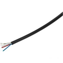 Câble pour microphone, 3 conducteurs, 0,22 mm² Blindé, gaine Noir