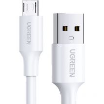 Cable pvc USB0-A - microUSB 480 Mb/s 1,5m blanco