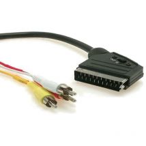 Techly - Cable RCAx3 vers Prise Peritel - 2m