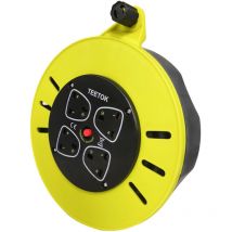 Teetok - Cable reels,10M Heavy Duty 4Way Gang Socket Extension Cable Reel Electric Lead 13A Garden Outdoor Power Strips