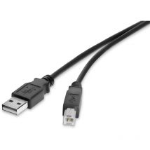 Renkforce Câble USB USB 2.0 USB-A mâle, USB-B mâle 0.50 m noir contacts dorés RF-4463067 W648601