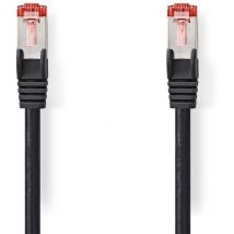Câble réseau CAT6 RJ45 Male RJ45 Male s/ftp 1.00 m Rond lszh Noir Label