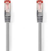 Câble réseau CAT6 RJ45 Male RJ45 Male s/ftp 15.0 m Rond lszh Gris Label