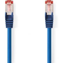 Câble réseau CAT6 RJ45 Male RJ45 Male s/ftp 2.00 m Rond lszh Bleu Label