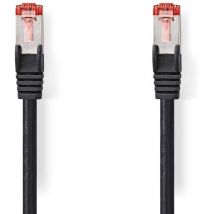 Câble réseau CAT6 RJ45 Male RJ45 Male s/ftp 7.50 m Rond lszh Noir Label