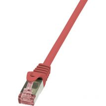 Câble réseau RJ45 cat 6 s / ftp Logilink 2 connecteurs RJ45 - 0,25 m - Rouge - CQ2014S V961581