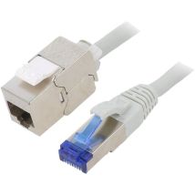 Cable reseau RJ45 male s-ftp 6a gris 3m