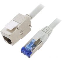 Cable reseau RJ45 male s-ftp 6a gris 5m