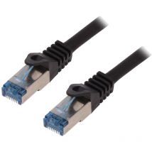 Cable reseau RJ45 male s-ftp Cat 6a noir- 50m