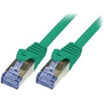 Cable reseau RJ45 male S-FTP Cat 6a vert- 10m