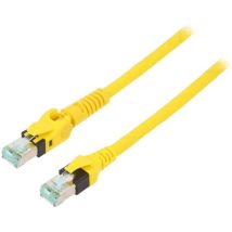 Cable reseau RJ45 Prise male sftp Cat 6 jaune 1m - 1 prise RJ45 mobile