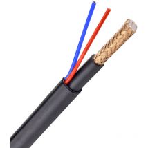 Cctv - Câble Rg59 + 2x0,75mm Microrg59 Noir (300m) Rg59up-300-lszh