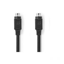 Nedis - Cable S-Video macho-macho 2 m Negro - Negro