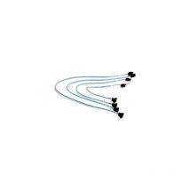 Supermicro - Câble sata rond 4 x 0,56 m Noir, Bleu, Blanc