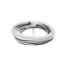 Câble satellite fiche 'f' mâle / mâle Elap blanc 10 m