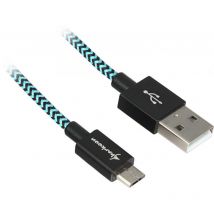 Sharkoon - usb 2.0 a-b bk/bu 1.0m Alu+ Braid - Digital/Daten - 1 m - - 1 - - 1 - Digital (4044951027088)