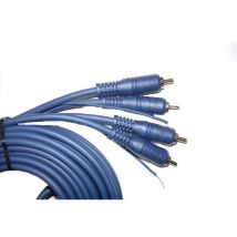 Adnauto - cable signal rca 4.50m male male bleu avec remote