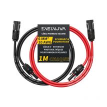 Câble Solaire 4mm²/6mm², Câble Panneau Solaire 1/2/3/5/10/15/20M, IP67 Rallonge de Câble Solaire, Câble d'extension de Câble Solaire avec Connecteurs