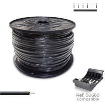 EDM - Câble h07z1-k 2,50 mm² noir, 400 m. ( bobine moyenne )