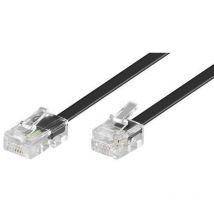 Dönges - Goobay 6m RJ-11/RJ-45 Cable Negro - Adaptador para cable (RJ-11, RJ-45, Male connector / Male connector, 6 m, Negro)