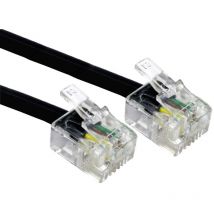 Câble téléphonique RS PRO, L 3m, Blindé Noir, Gaine PVC ( Prix pour 1 )