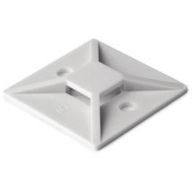 Hellermanntyton - Cable Tie Mount, Self Adhesive, 28 x 28mm, White, Pack of 100