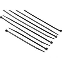 Black Cable Ties 3.6mm Assorted, Pack of 400 - Edison
