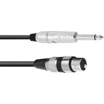 Omnitronic - Câble tripolaire clr 6,3 mm trs AC-50 xlr mono 2 mètres fiche audio hi-fi